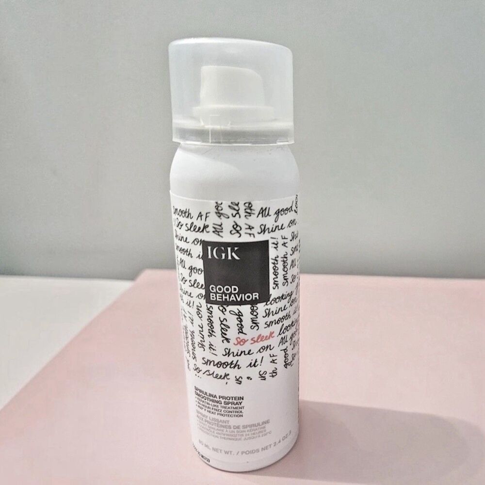 IGK Good Behavior Anti-Frizz Smoothing Spray 2.4 oz Mini Heat Protectant NEW